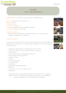 Document de présentation : VCA - Sécurité de base
